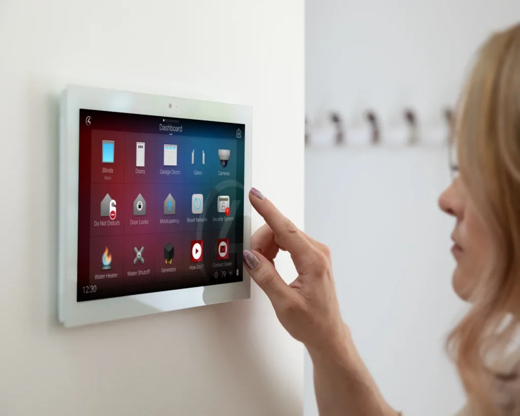 Control4 panel on wall