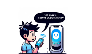 cartoon talking to siri